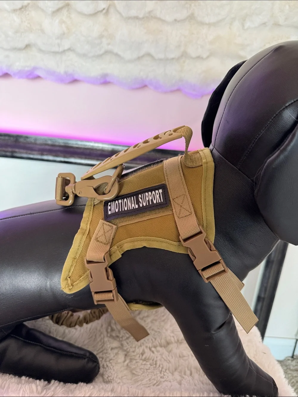 Amazon Tactical Dog Harness and Bungee Leash - Brown